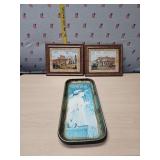 Coca-Cola tray and pictures