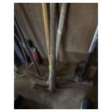 2 picks and sledge hammer