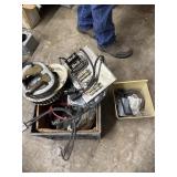 Crate with pulleys, wiring, air valve and more