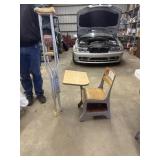 Desk and Crutches 2 sets
