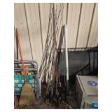 Fishing poles and rod holder