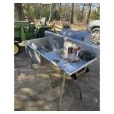 60"×28"×36" stainless steel sink