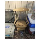 Oak potty chair