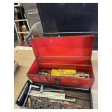 Tool box with chain Saw parts