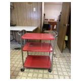 Vintage Red Kitchen Cart