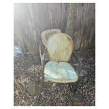 2- metal patio chairs