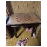 32ï¿½x22ï¿½x30ï¿½vintage Game Table glass top