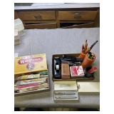 Office cleanup, pens and pencils stapler and more