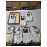 (11) New Pair of Wells Lamont White Mule Gloves