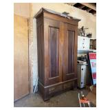 Vintage Wardrobe 45ï¿½x20ï¿½x86 with drawers and key