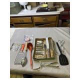 Lg lot of utensils including bottle openers and