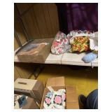 Knitting and crocheting projects and yarn