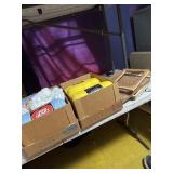 2 boxes of yarn and looms