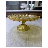 Anchor Hocking Fairfield Amber pedestal Cake