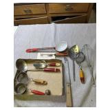Vintage Res handled kitchen utensils and others