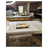 Mixed lot of jelly jar Juice glasses, 2 goose