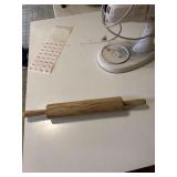 Wood solid rolling pin