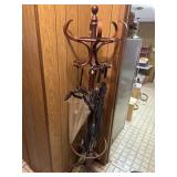 Coat rake and Umbrellas