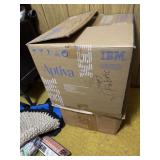 2 boxes of quilt scrap and fabric