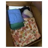 2 boxes of quilt scraps