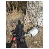 Misc scrap iron, wire, swing set frames and more