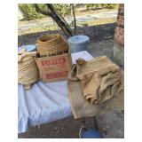 Rope, Windmore Baler Twinr and 2 burlap bags
