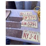 Vintage Texas License plates