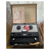 Sears Silver tone tape recorder with original box