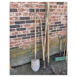 Rakes shovel and misc