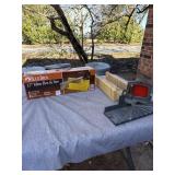 1 new mitre box and saw and 2 used mitre boxes