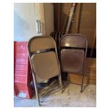 8 Metal folding chairs