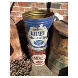 Kraft shortening tins