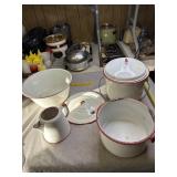 Granite ware  red trim all