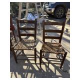 2 Rope Bottom Chairs