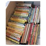 Paper back books and file folders