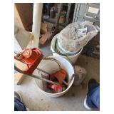 2 buckets with sprinkler and more