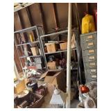 Gas lamp with glass and pole