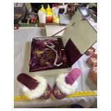 Vintage size medium oriental pajama set with box