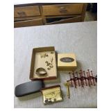 Cuff links, tie race watch and the folding tie