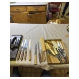Cutco Knife Rack, and lot is knives