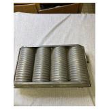 Vintage Crimped 4 loaf bread pan