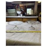 2 cake plates