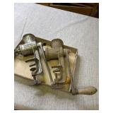 Universal and Lees meat grinders