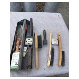 Wire brushes, tape measure and more