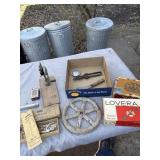 Dixie Buzzer in original box, protractor, folding