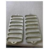 2 Aluminum corn bread pans