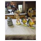 Chicken Grease Jar, Angel and 1 roosters