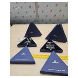 2- Swarovski Collectible Christmas ornaments