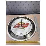 Tin Budweiser Sign clock
