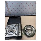 Portable Gas stove and new Wealers camp dishes